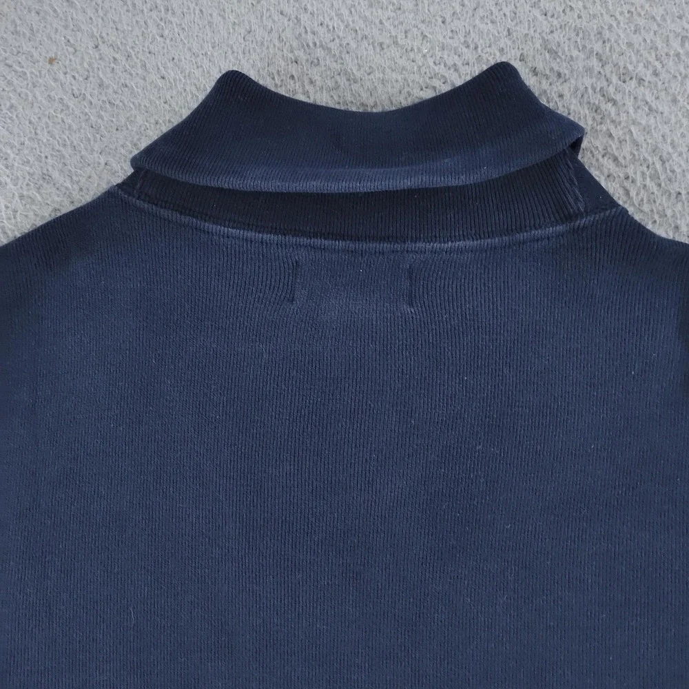 Polo Ralph Lauren Sweater Mens Medium Navy Mock Neck Button Pullover